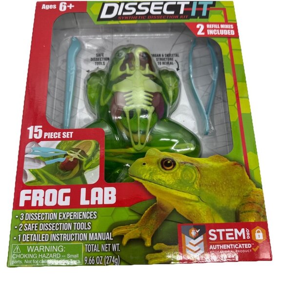 Dissect It Kids Synthetic Dissection Kits Lot of 4 Frog Salamander Piranha Bat - Picture 3 of 6